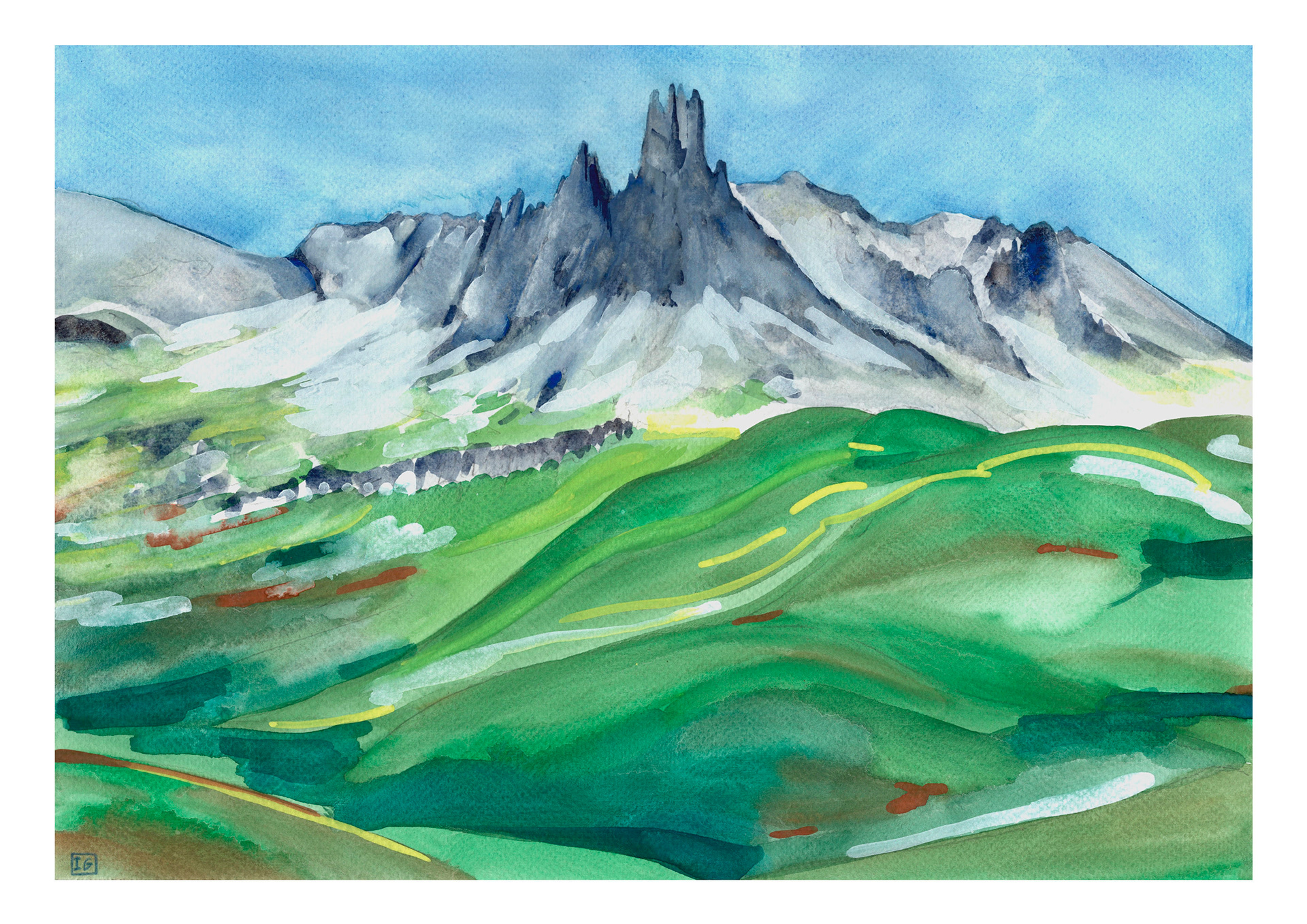 Les Cerces, Névache 50X65cm