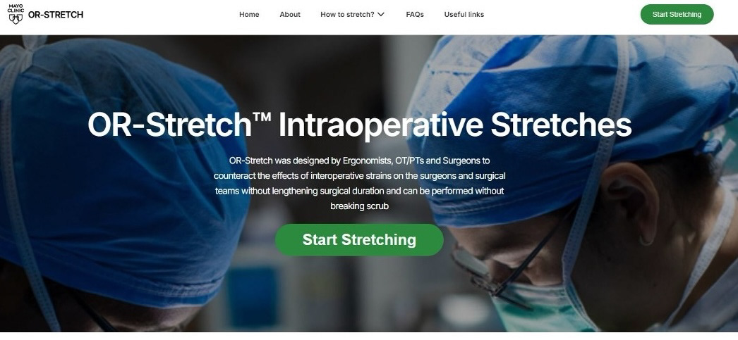 Screenshot of the OR-Stretch website.
