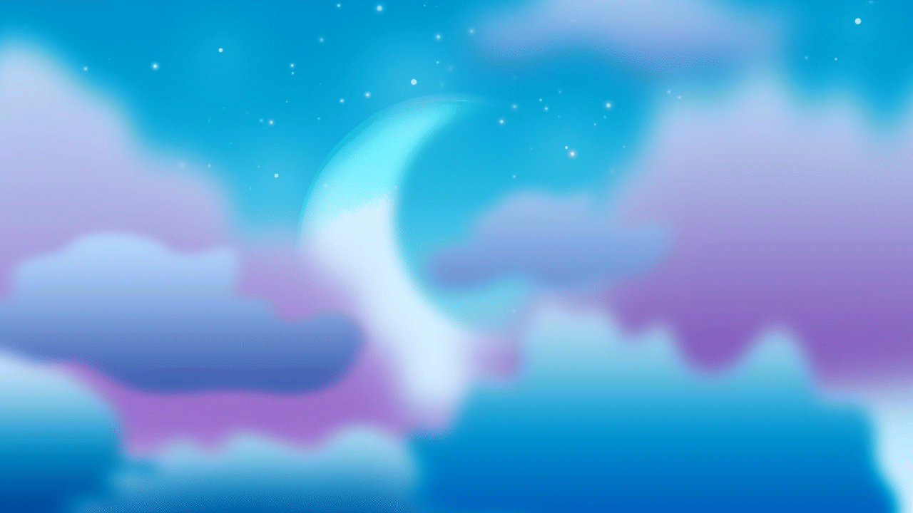 Moon and clouds motion