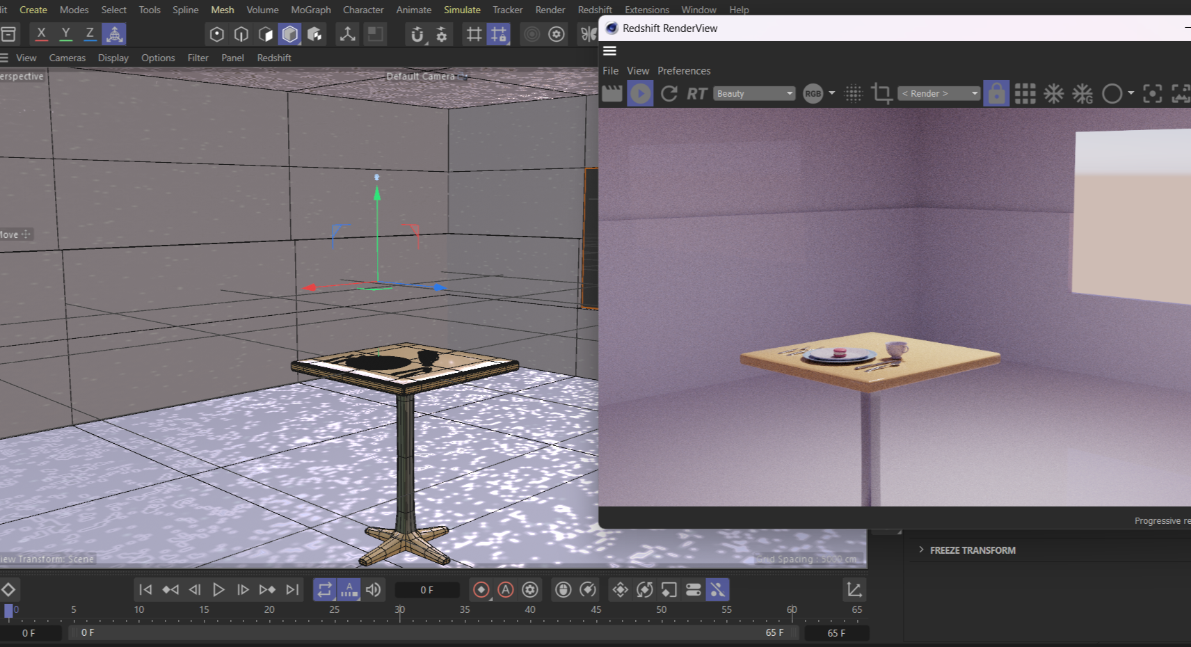 Lighting spacing test