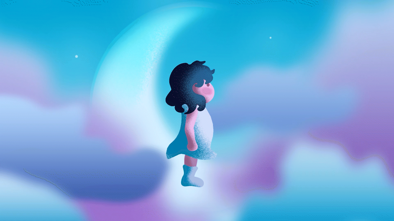 Girl on the clouds