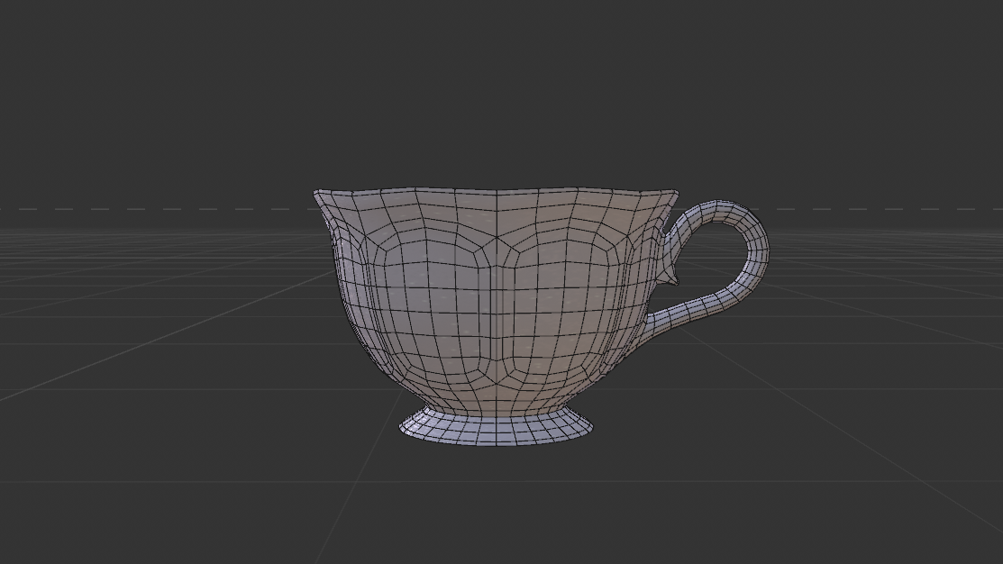 Tea cup wireframe