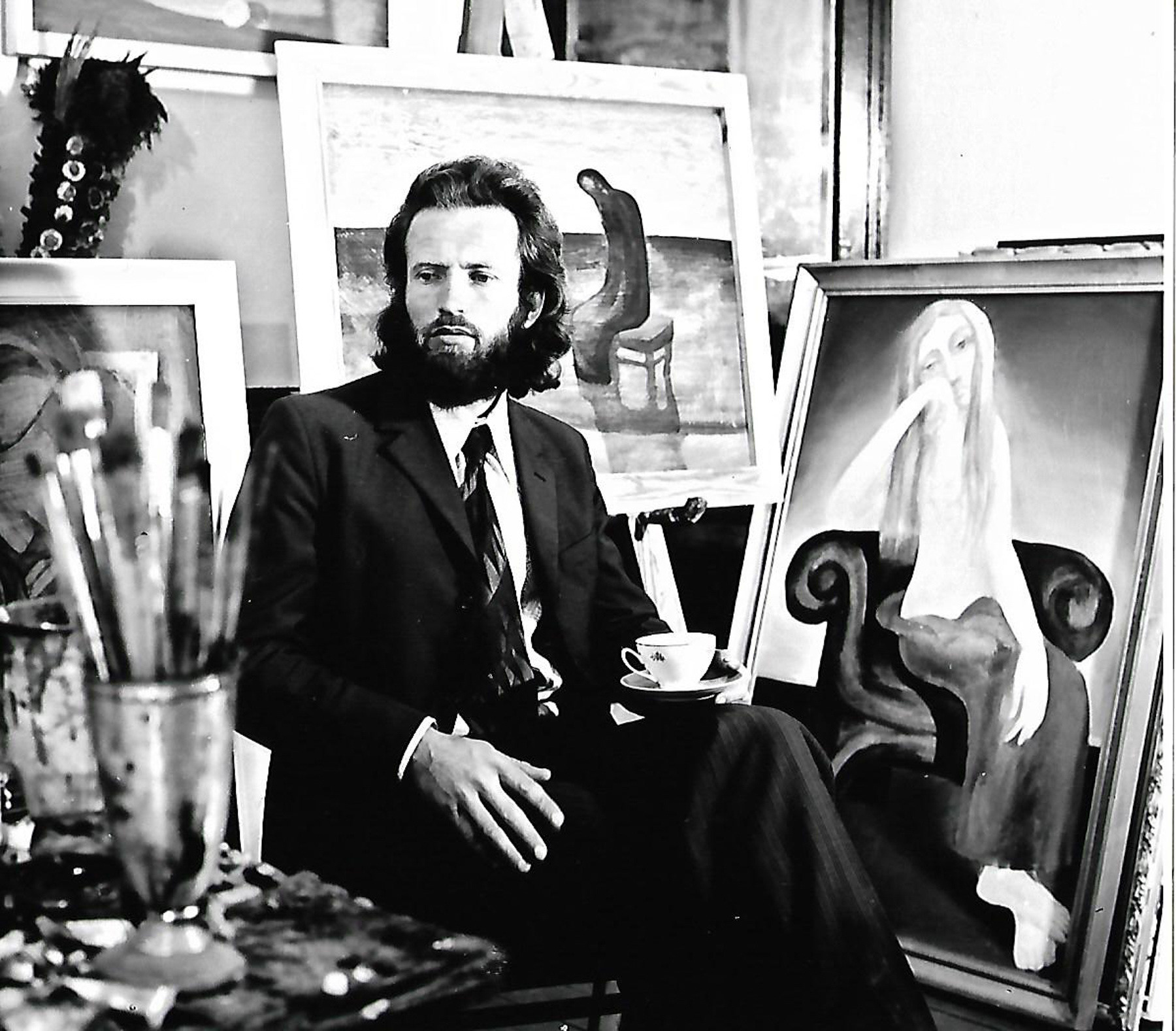 At the studio in Uzupis in Vilnius