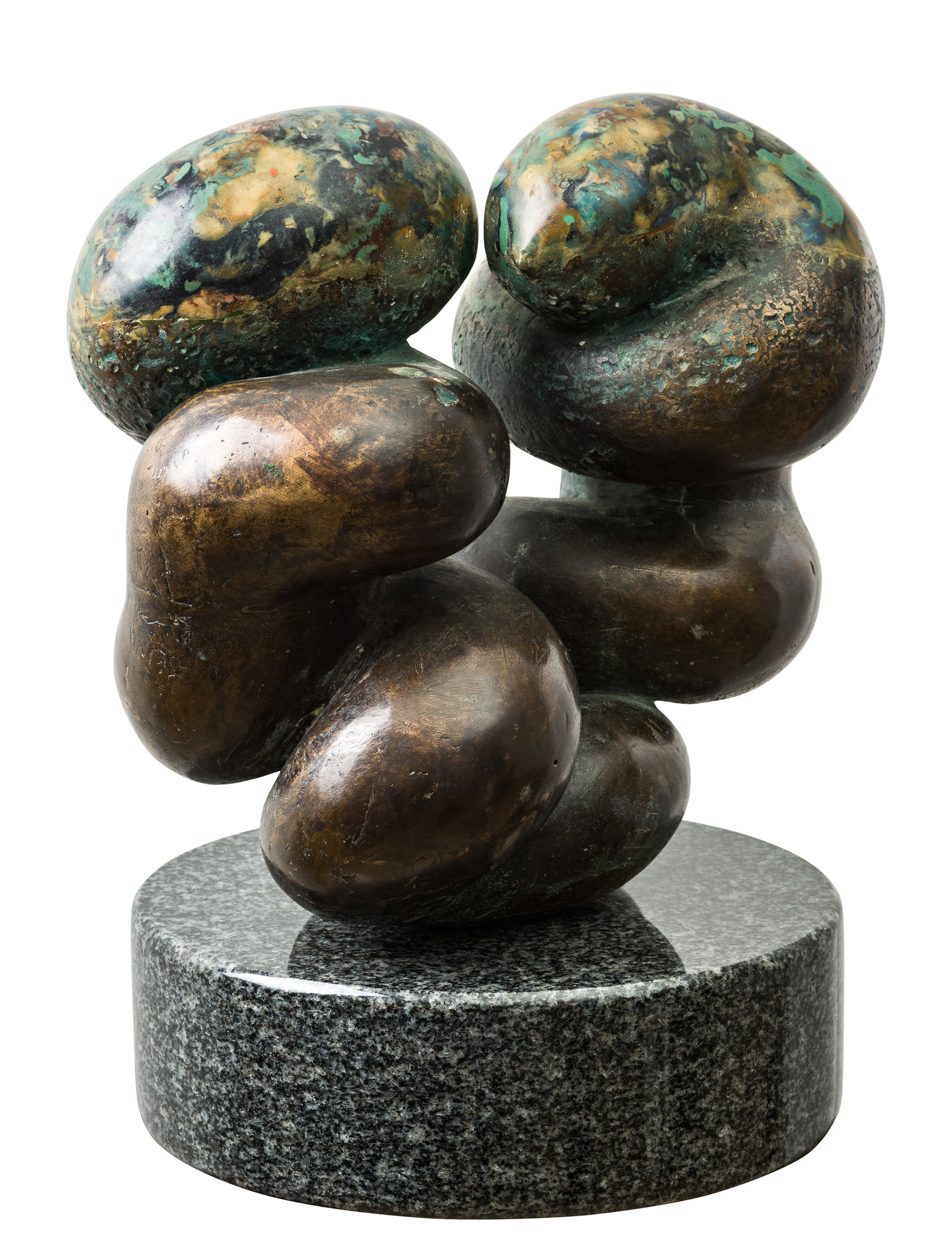Cross, bronze, granite, H 38 cm, 1990