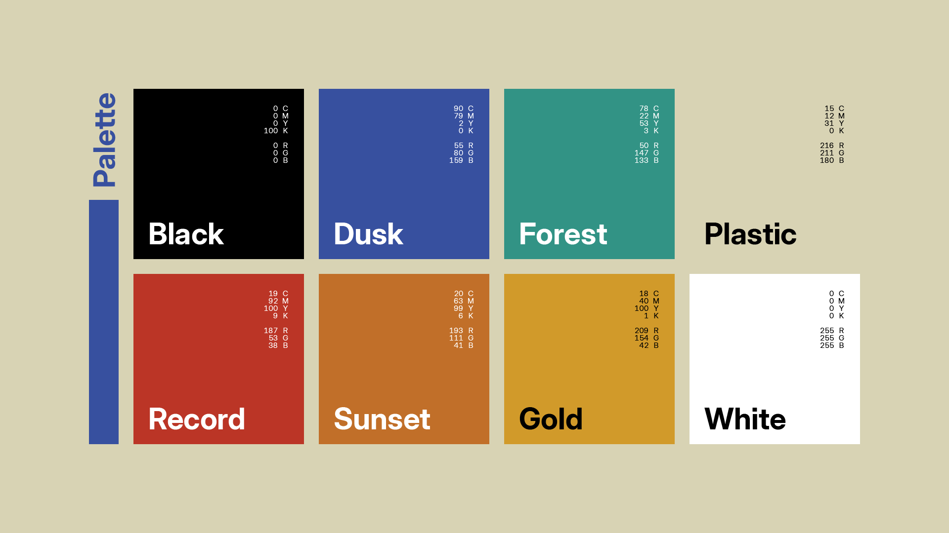 Playback brand colour palette