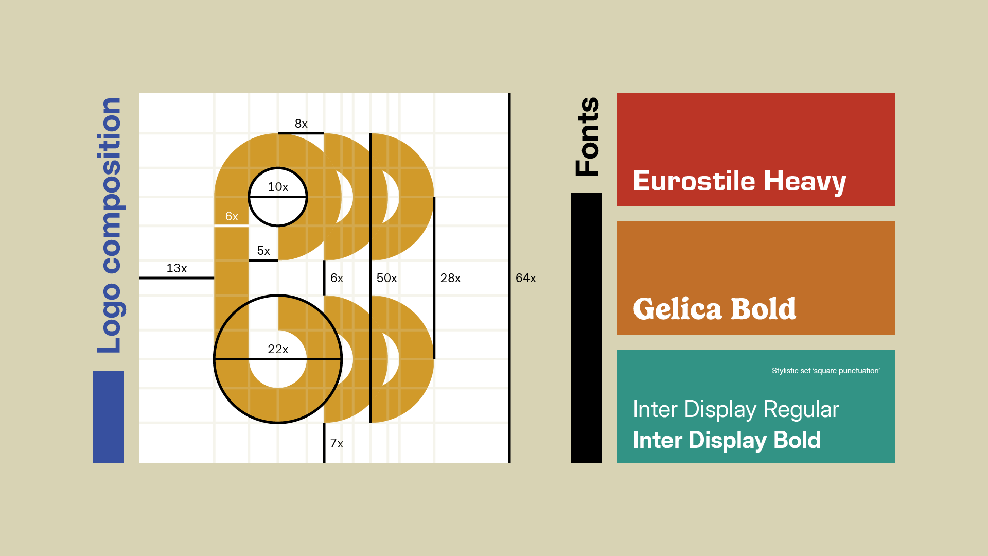Playback logo composition and brand fonts