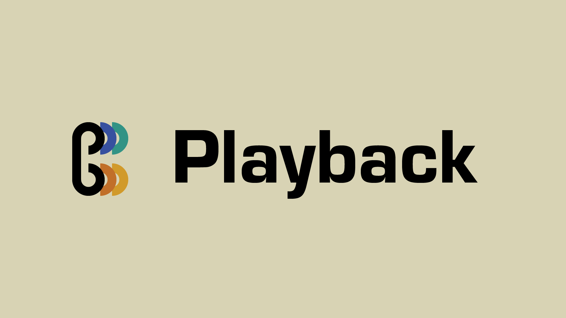 Playback combination mark logo