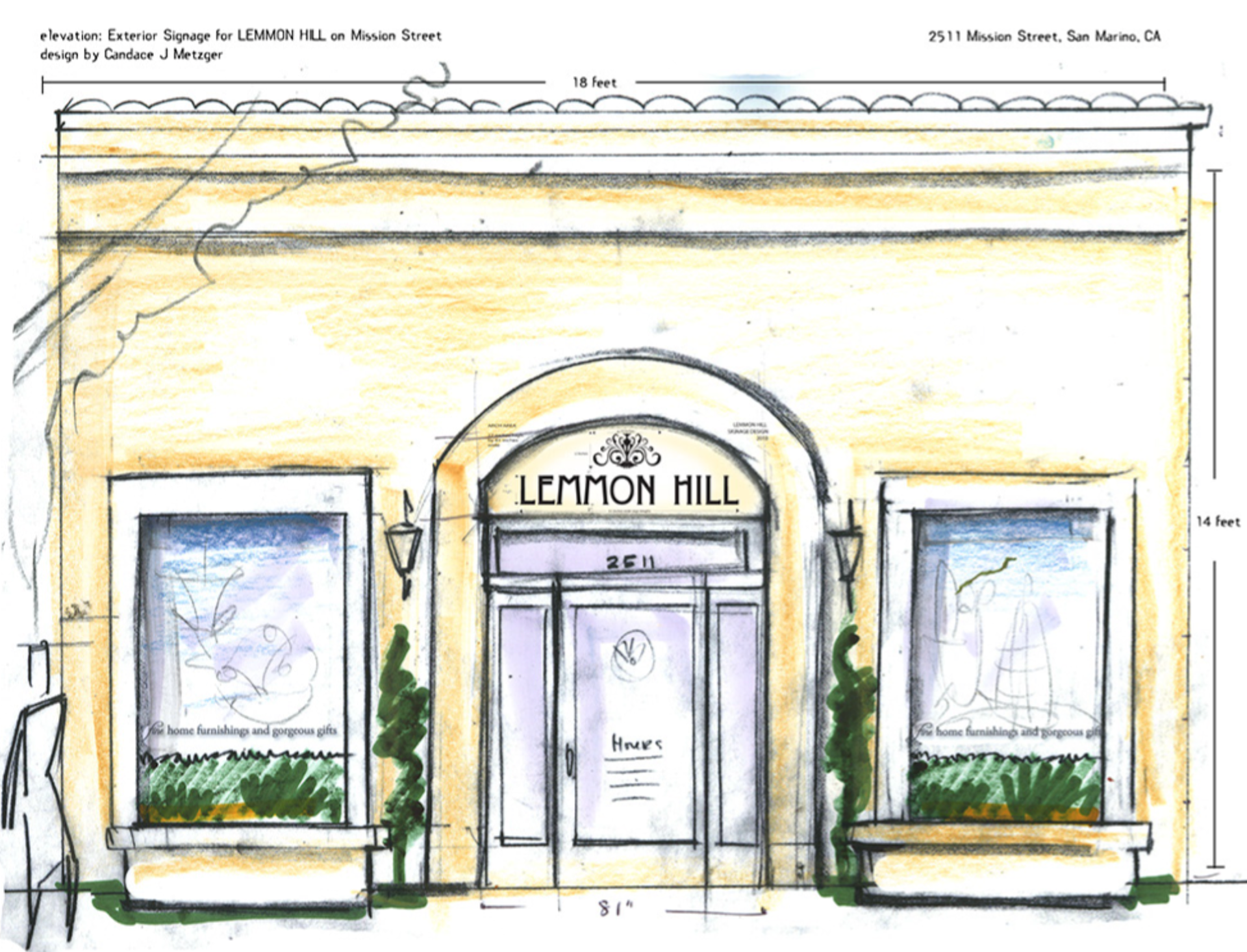 Signage Mock up, Lemmon Hill, San Marino