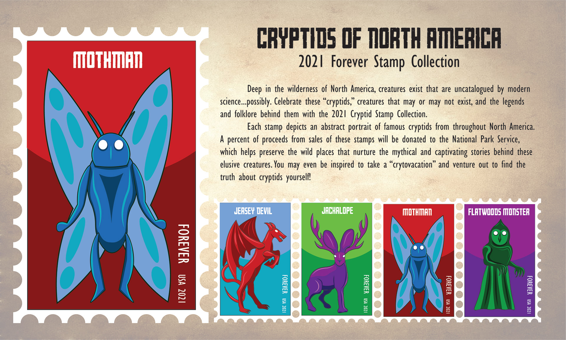 Stamp collection mock-up