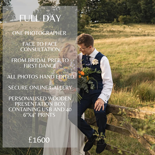 full day wedding coverage