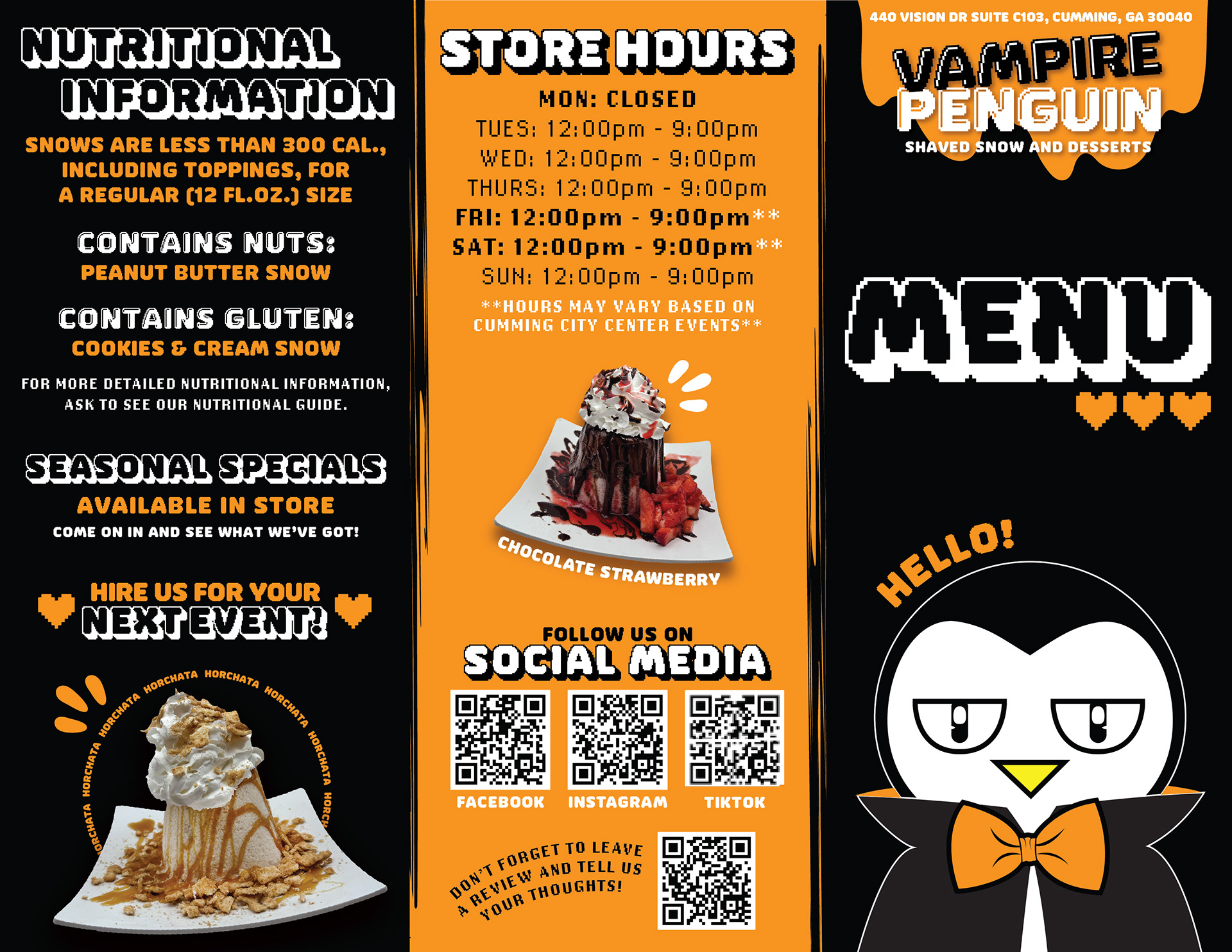Outside Menu Brochure