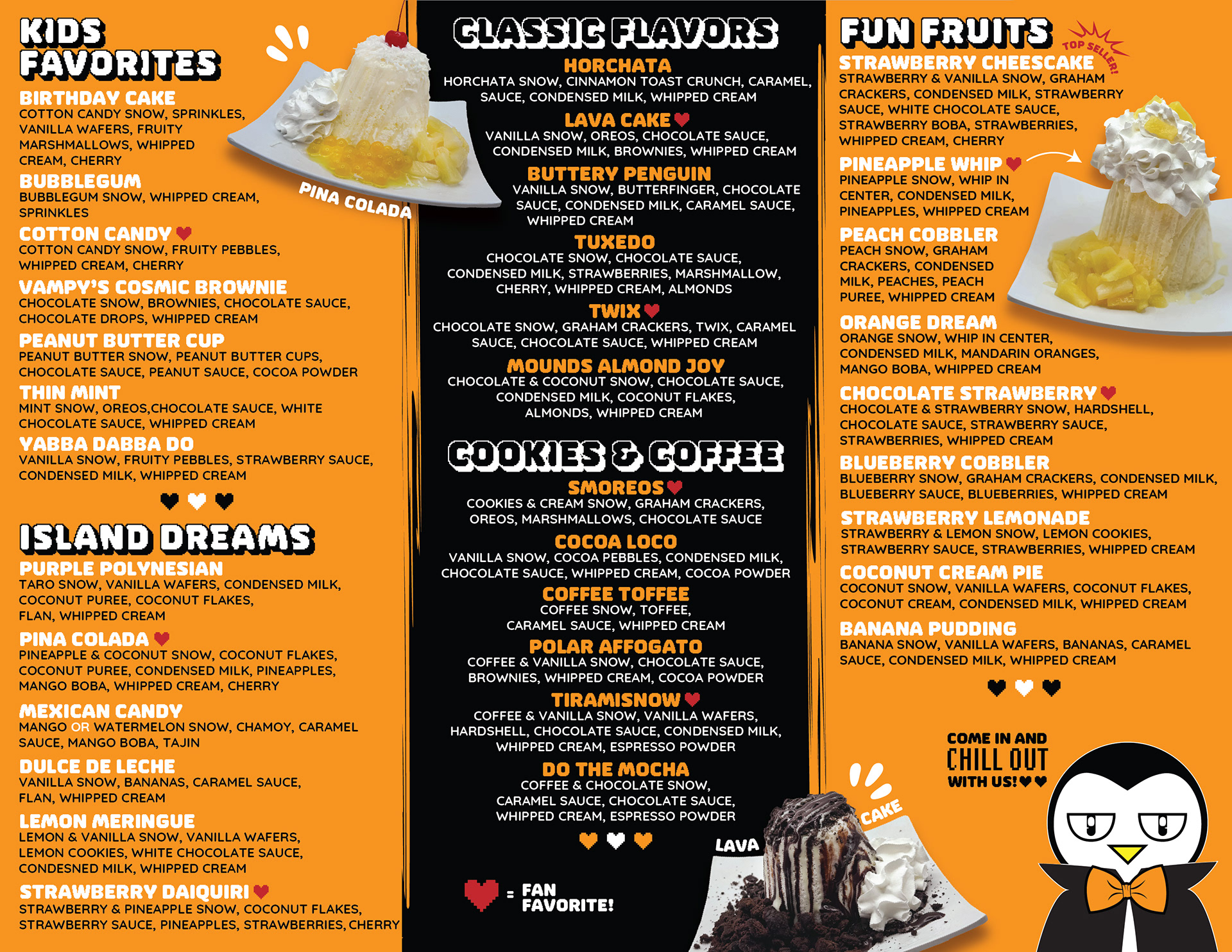 Inside Menu Brochure