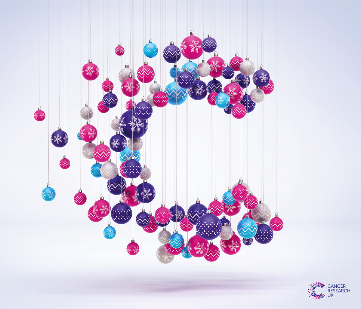 CRUK Christmas baubles logo by Digital Progression