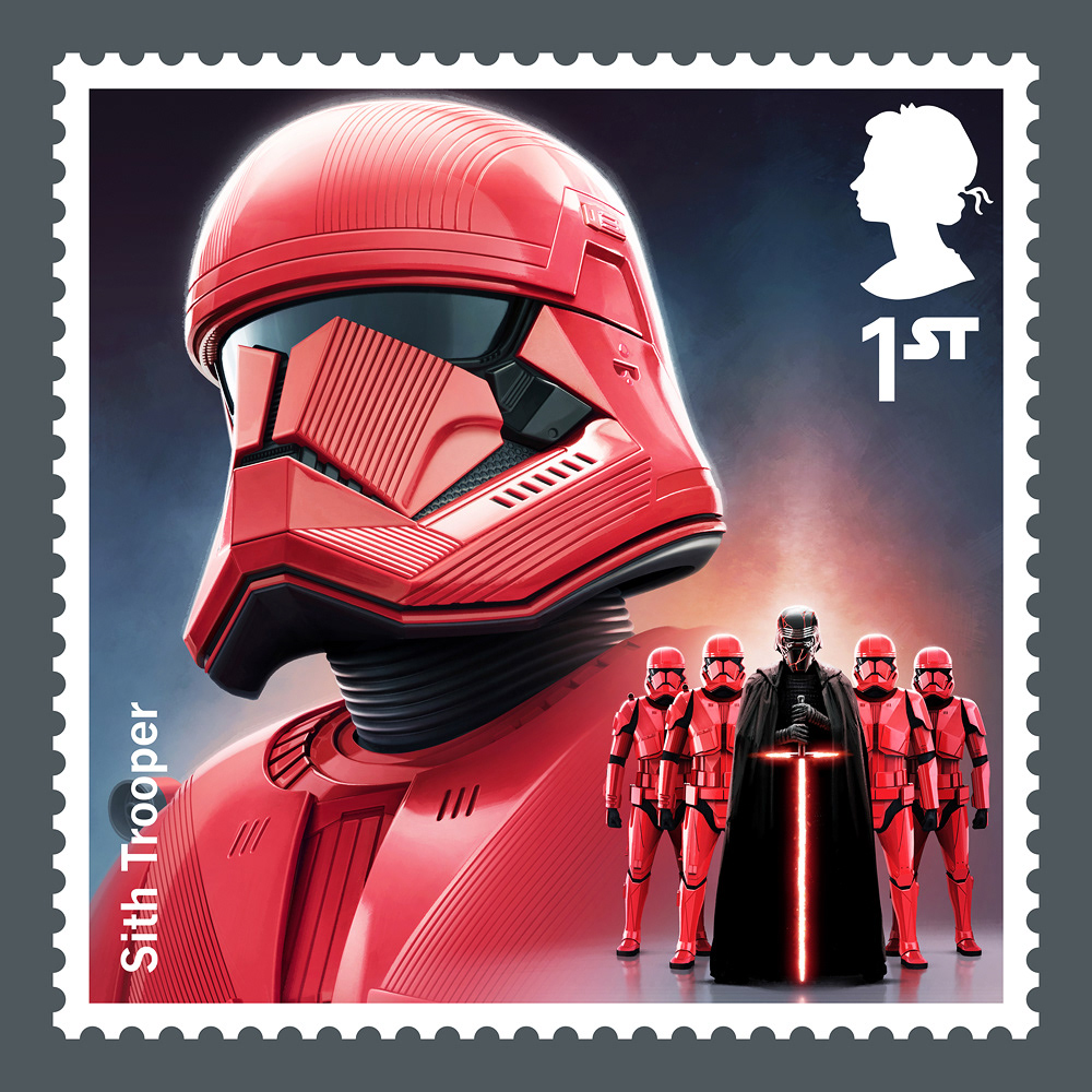 Royal Mail Star Wars Stamp 2019 by Malcolm Tween Sith Trooper