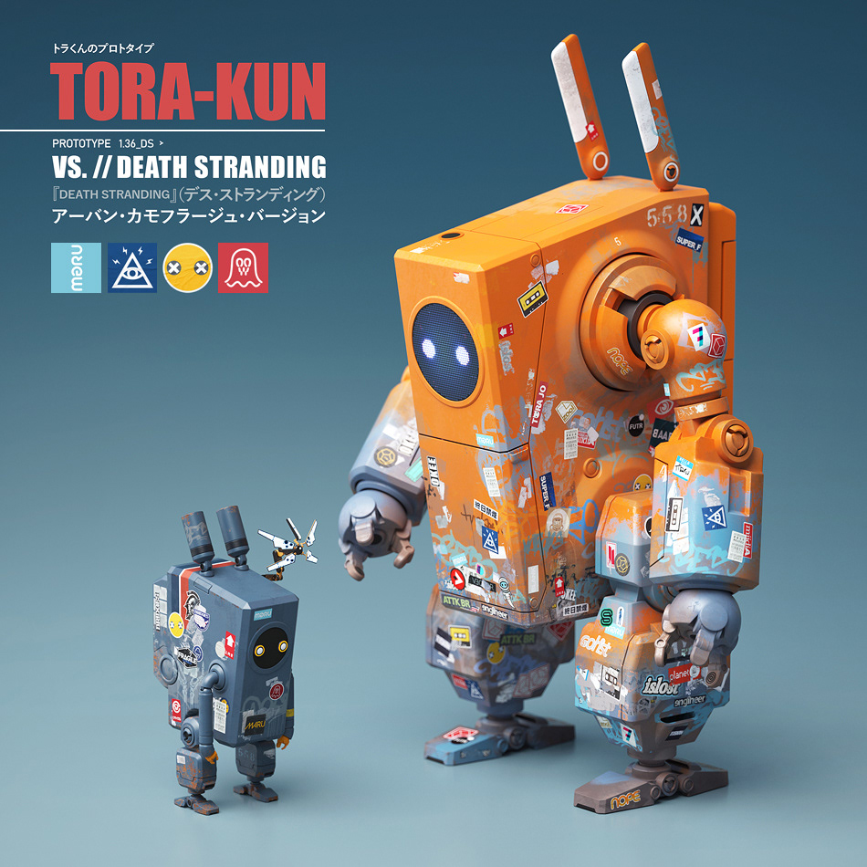 TORA-KUN vs Death Stranding concept variant and PODOLSKI robot by Malcolm Tween