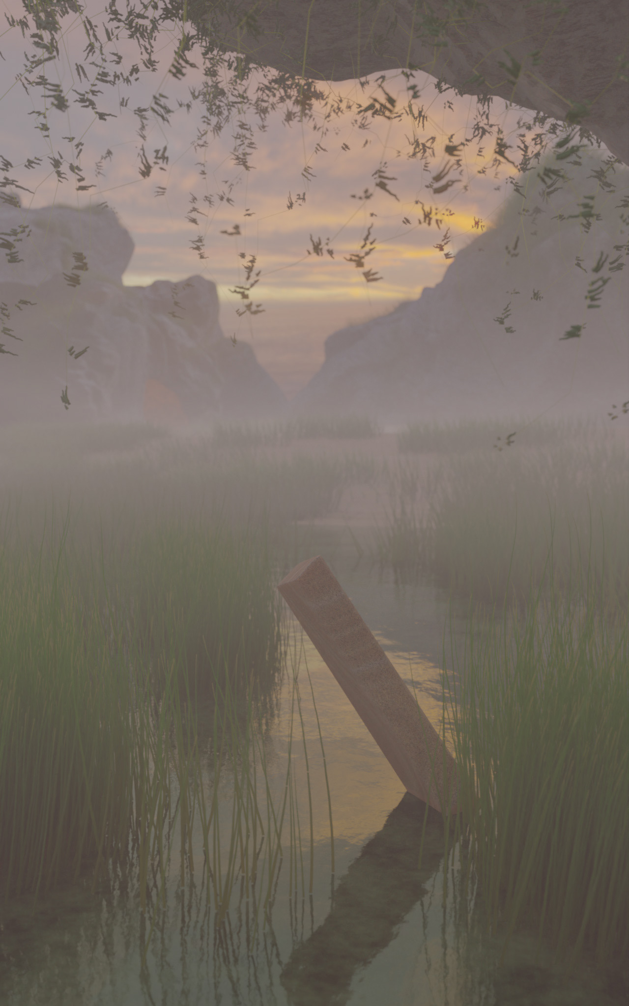 Heavy fog | Increased vine density | Adjusted rocky formations | Adjusted grass