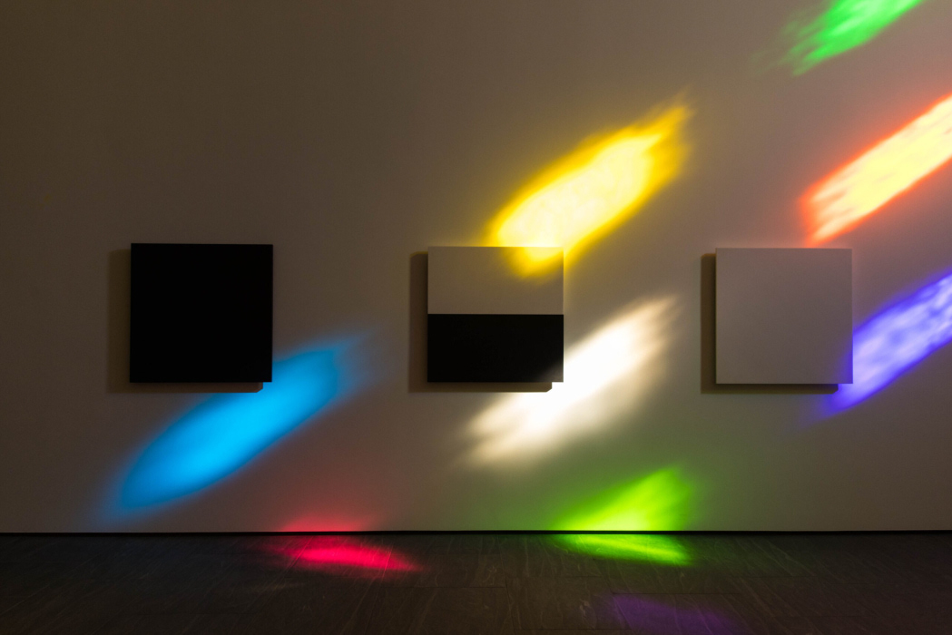 Panels inside Ellsworth Kelly's Austin. White stone in the panels is from the same quarry as Michelangelo's Pieta. Credit: Blanton Museum