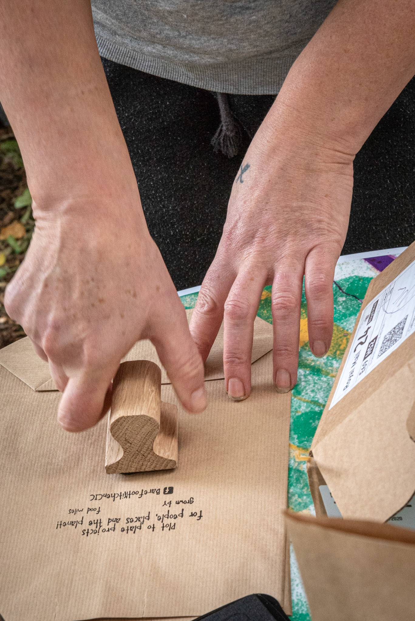 Stamping the Bags