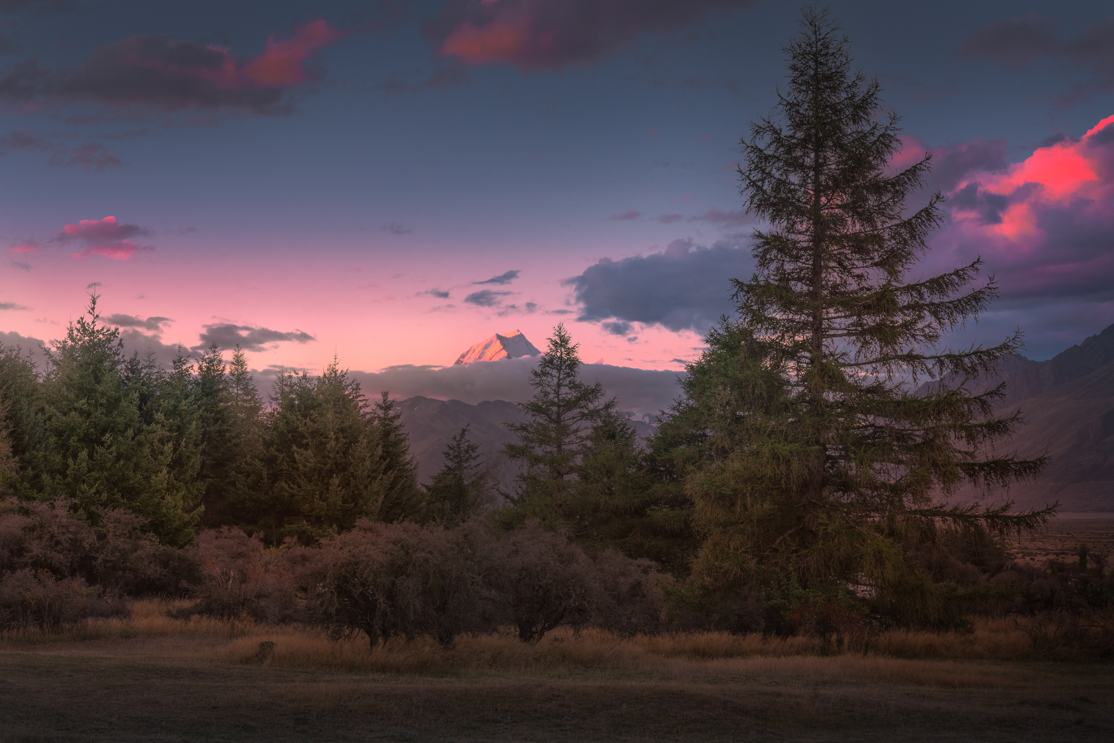 Mount Cook from riverbed