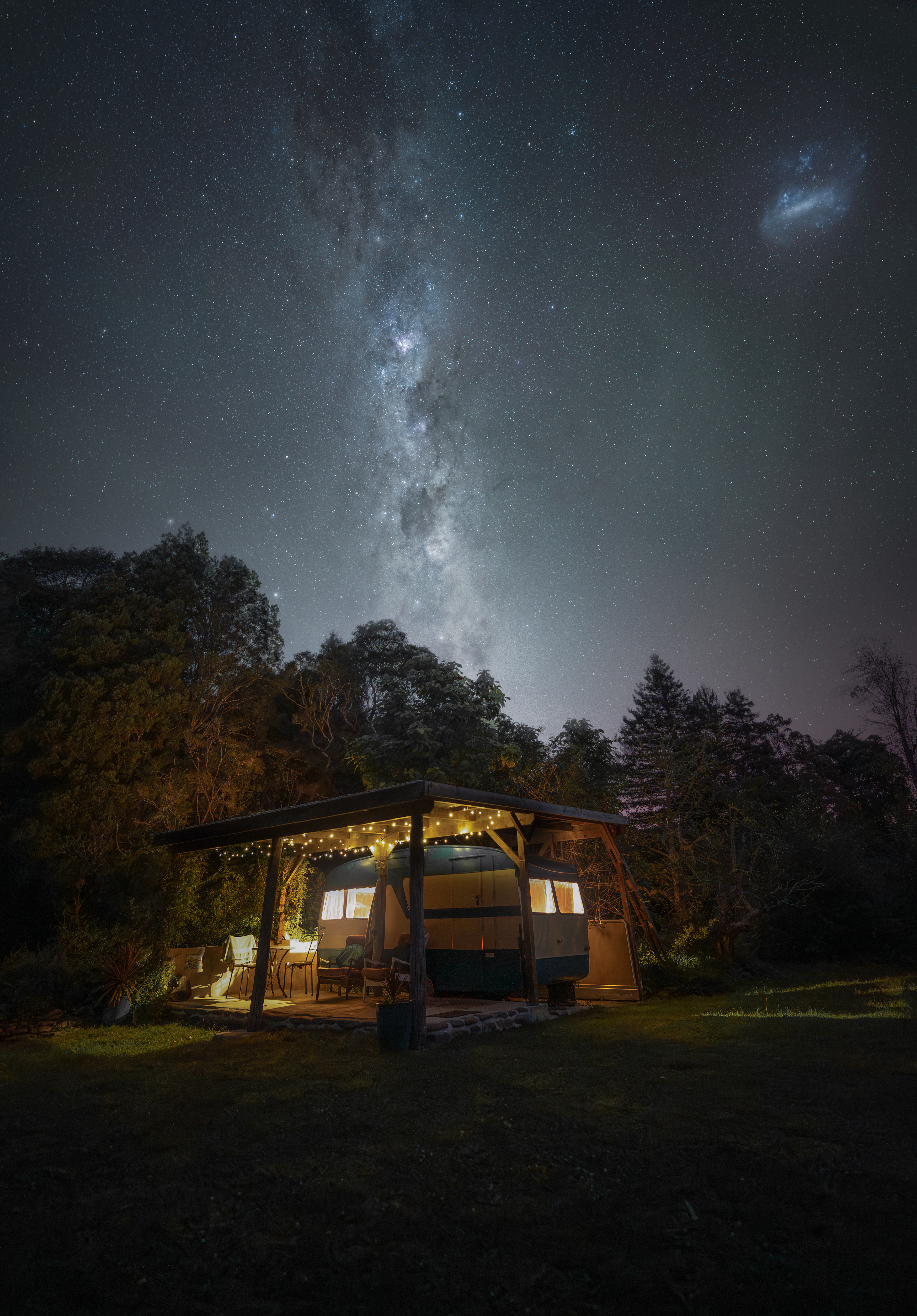 Caravan under the stars