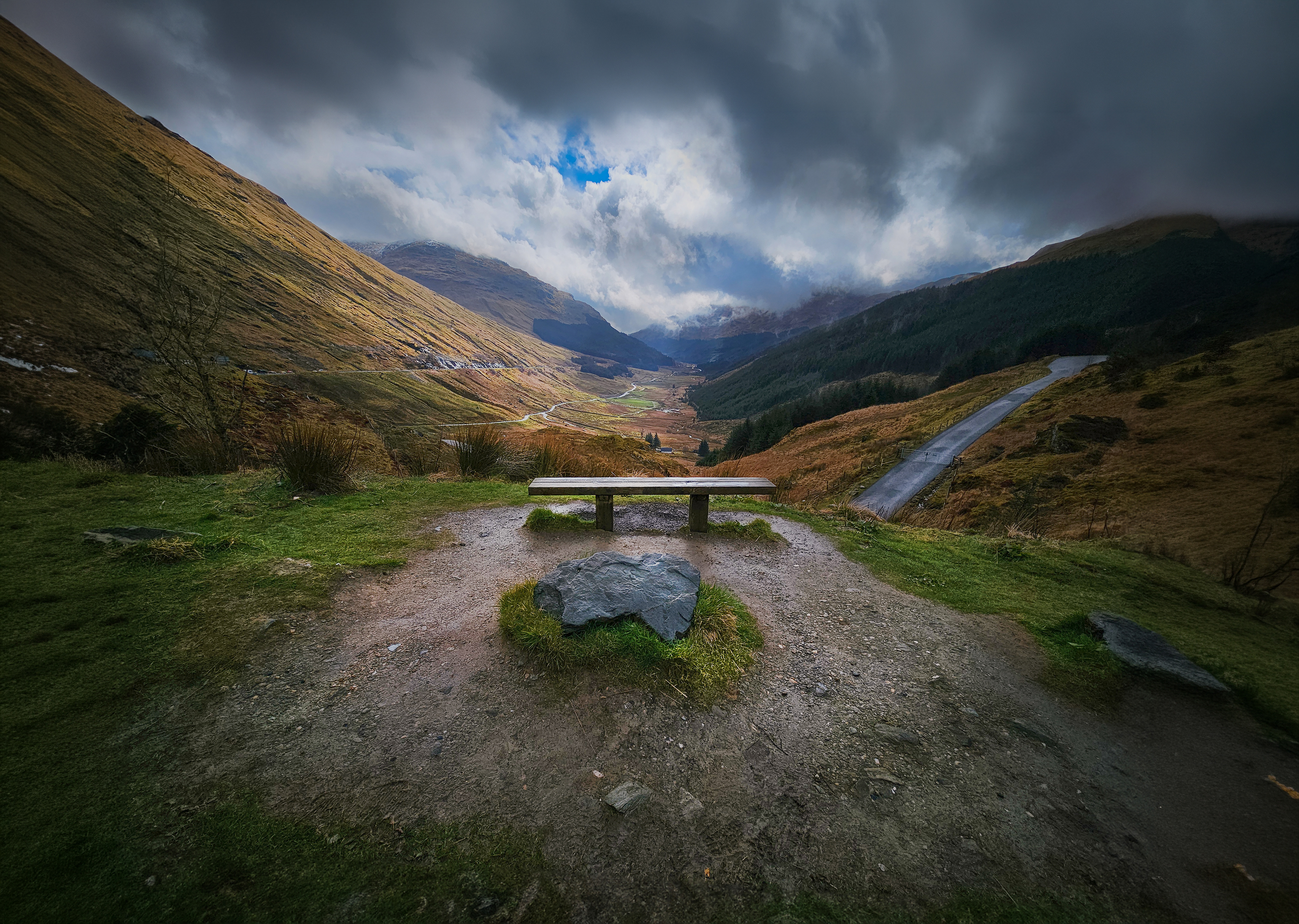 Rest and be thankful Stone &  valley view