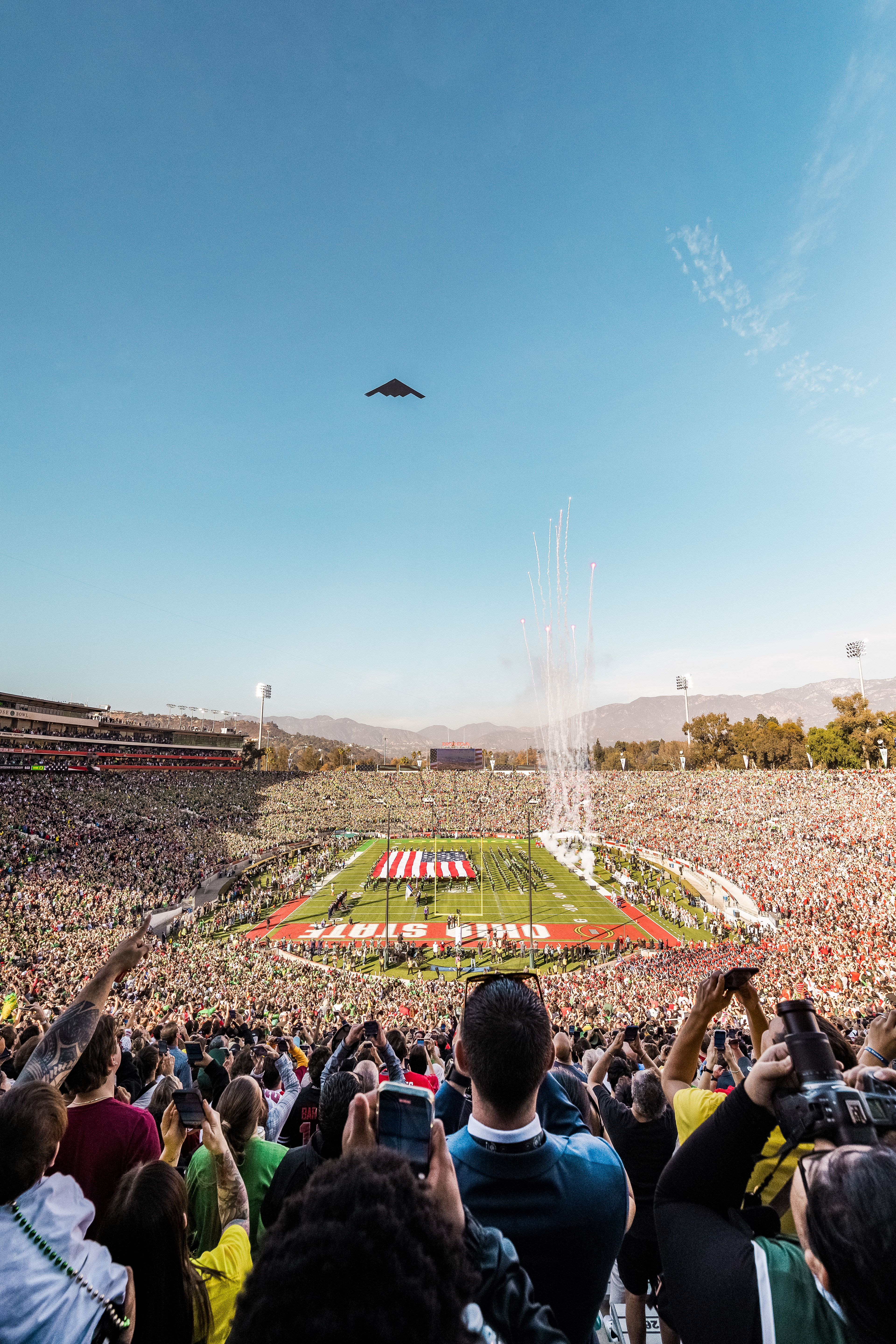 Rose Bowl Game Bomber Flyover