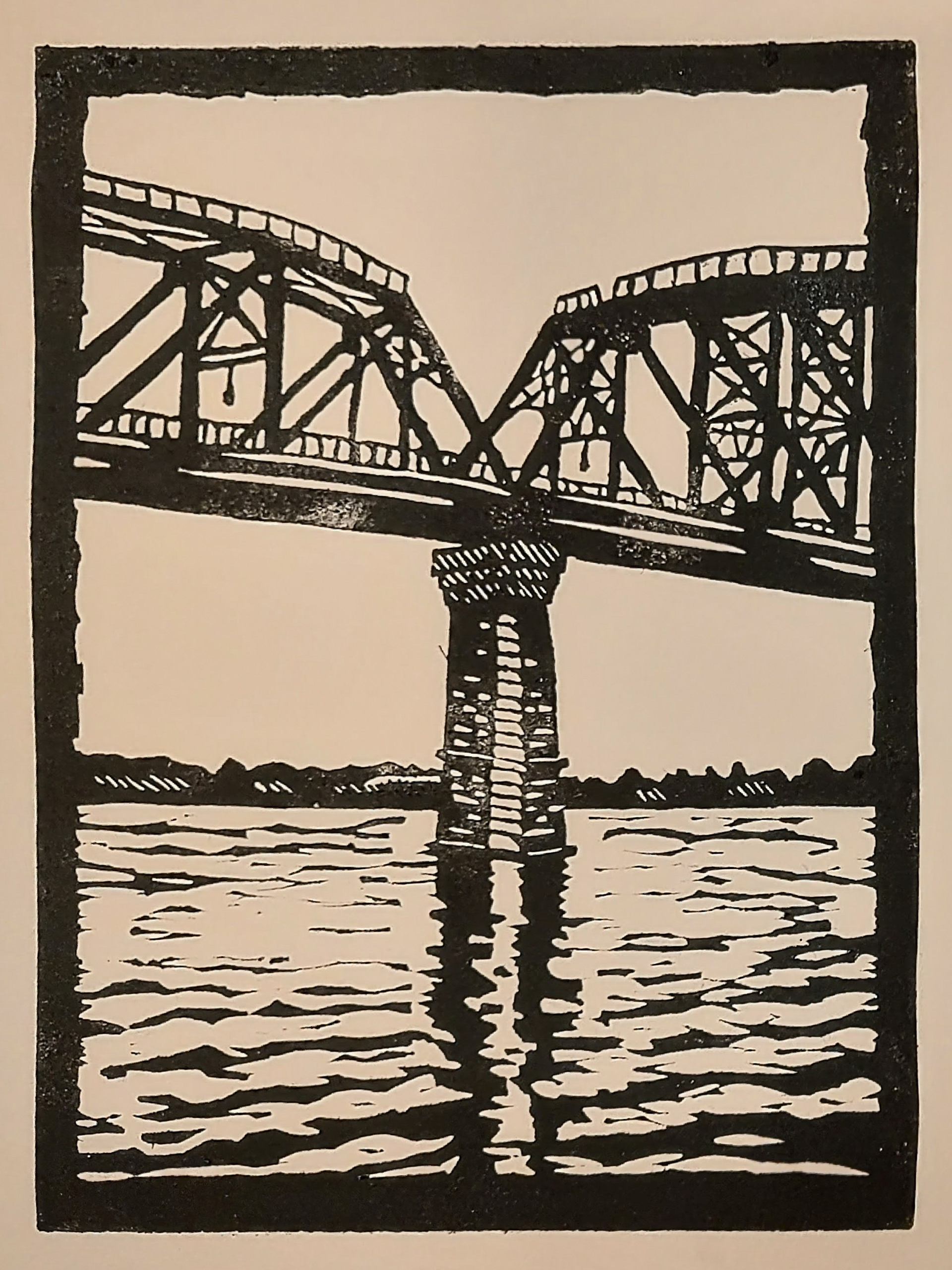 The Big Four Bridge, 15 x 11 in, 2023