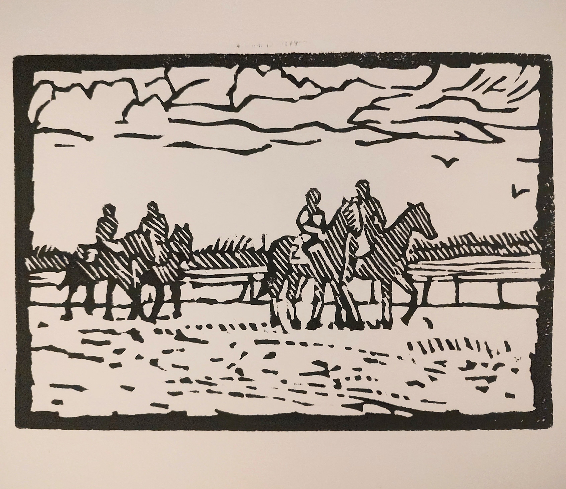 To the Starting Gate, 11 x 15 in, 2023