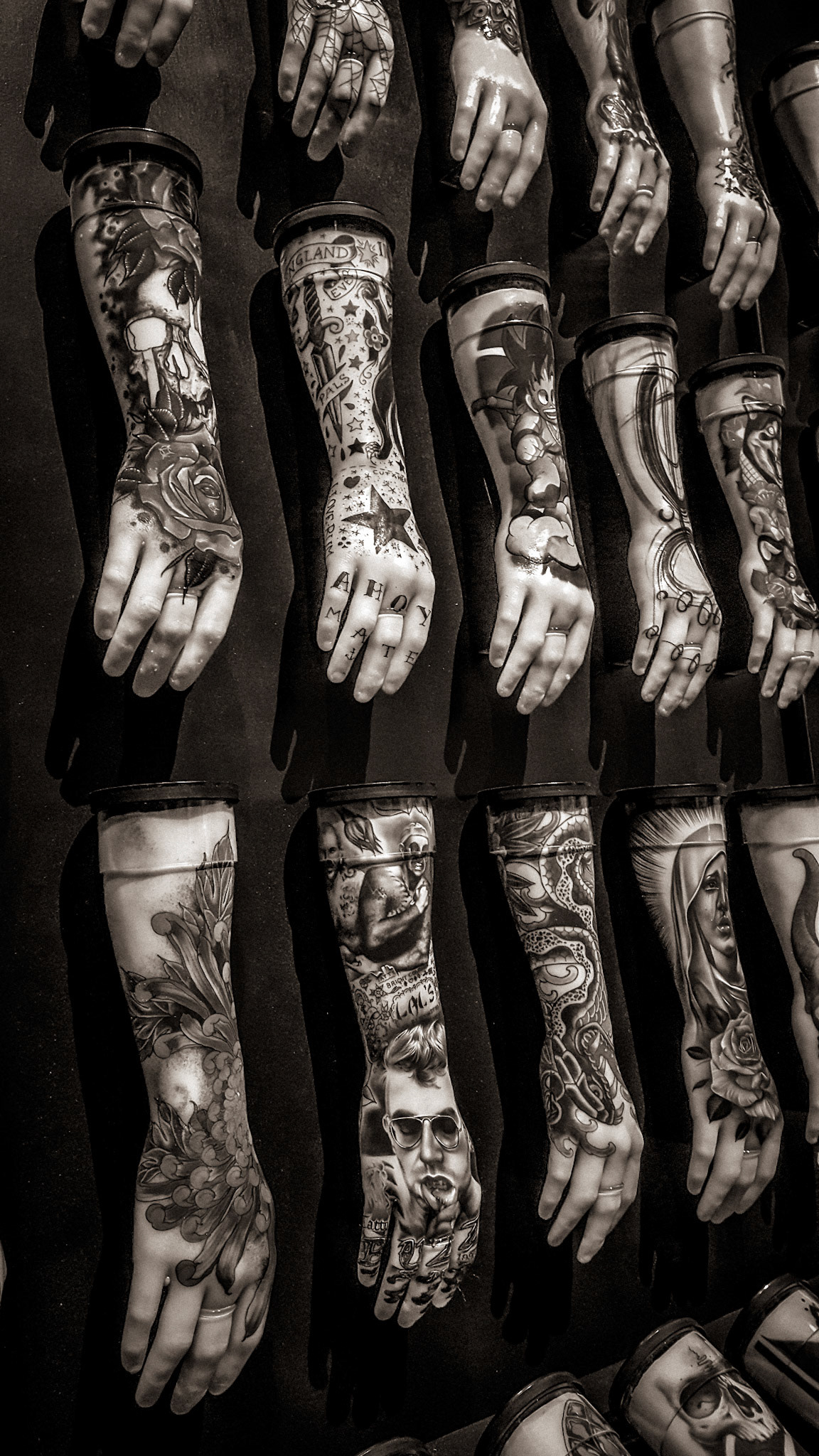 Tattoo practice skins. A reminder that mastery is rarely spontaneous; every finished piece begins with repetition.
