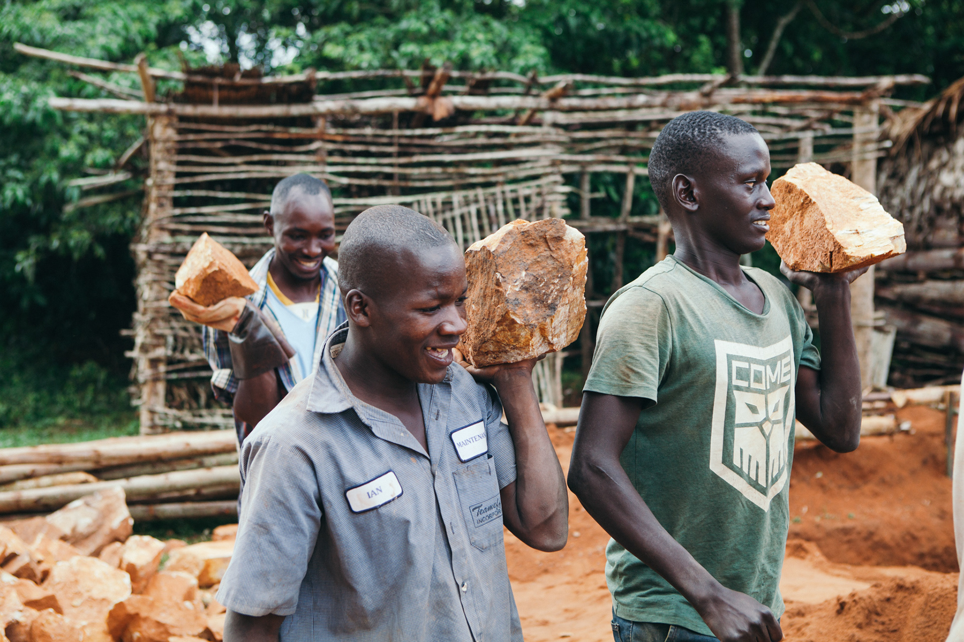 Construction crew, Uganda - editorial for non-profit Yunus Social Business (YSB)