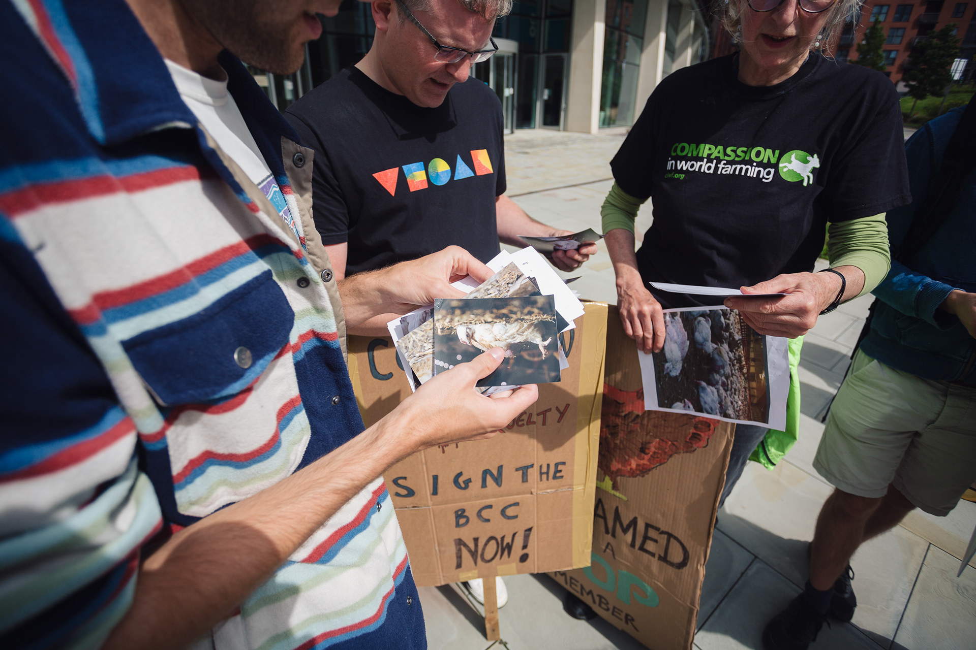 The Humane League animal welfare protest, Co-op HQ, Manchester
