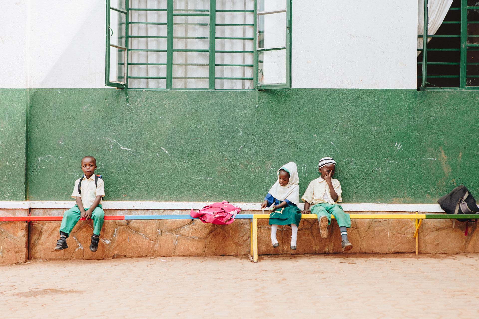 Students at school in Uganda - editorial for non-profit Yunus Social Business (YSB)