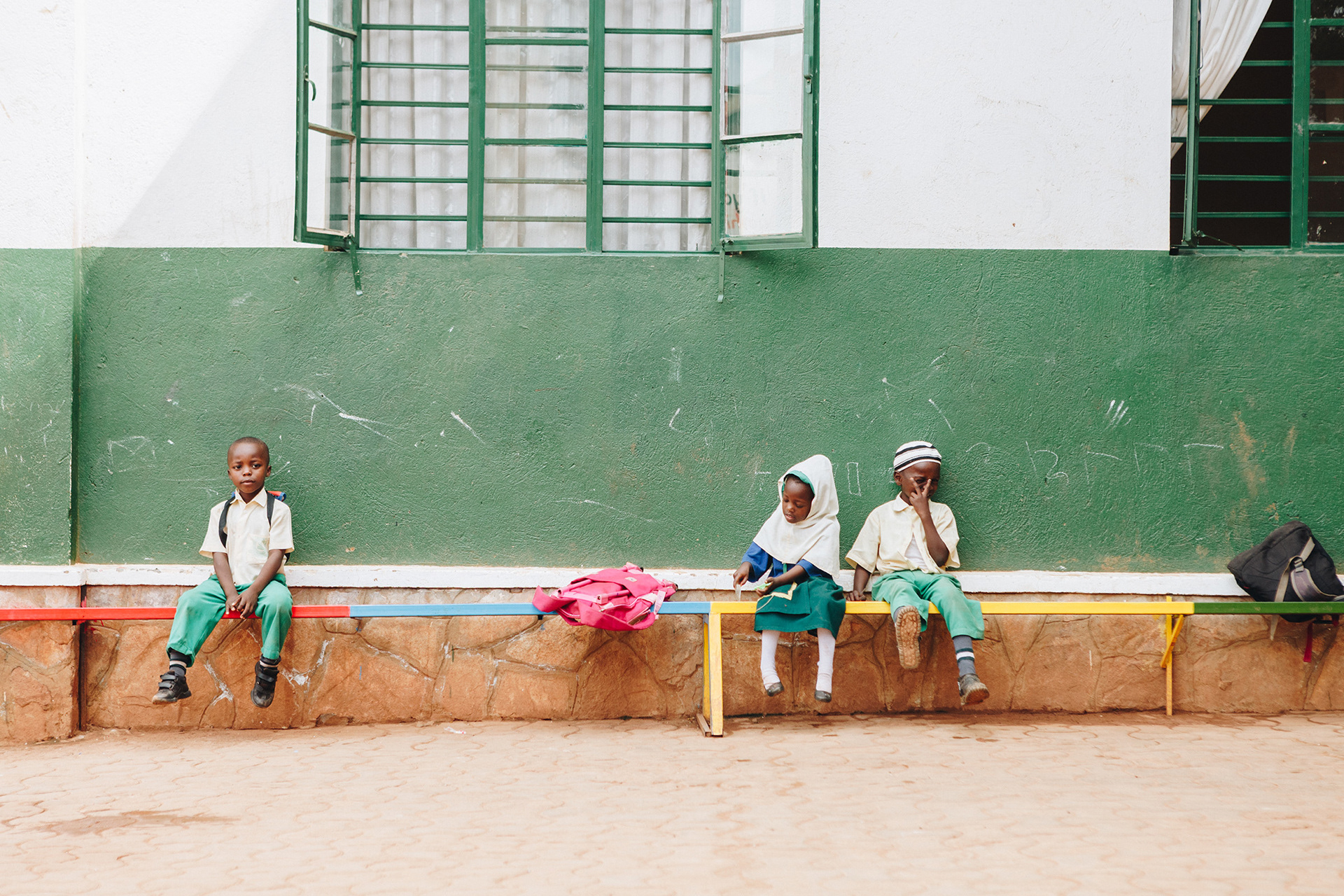 Students at school in Uganda - editorial for non-profit Yunus Social Business (YSB)