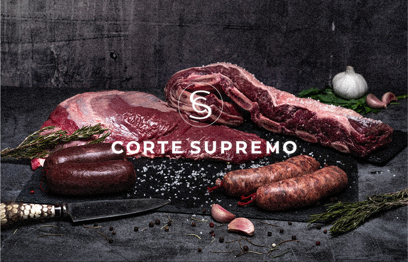 Diseño de logotipo para carniceria boutique argentina en Barcelona. Logotipo, Brand, branding. Carniceria premium.