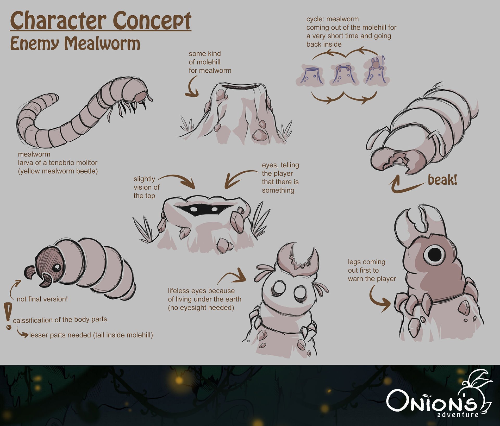Character Concept: Enemy Mealworm