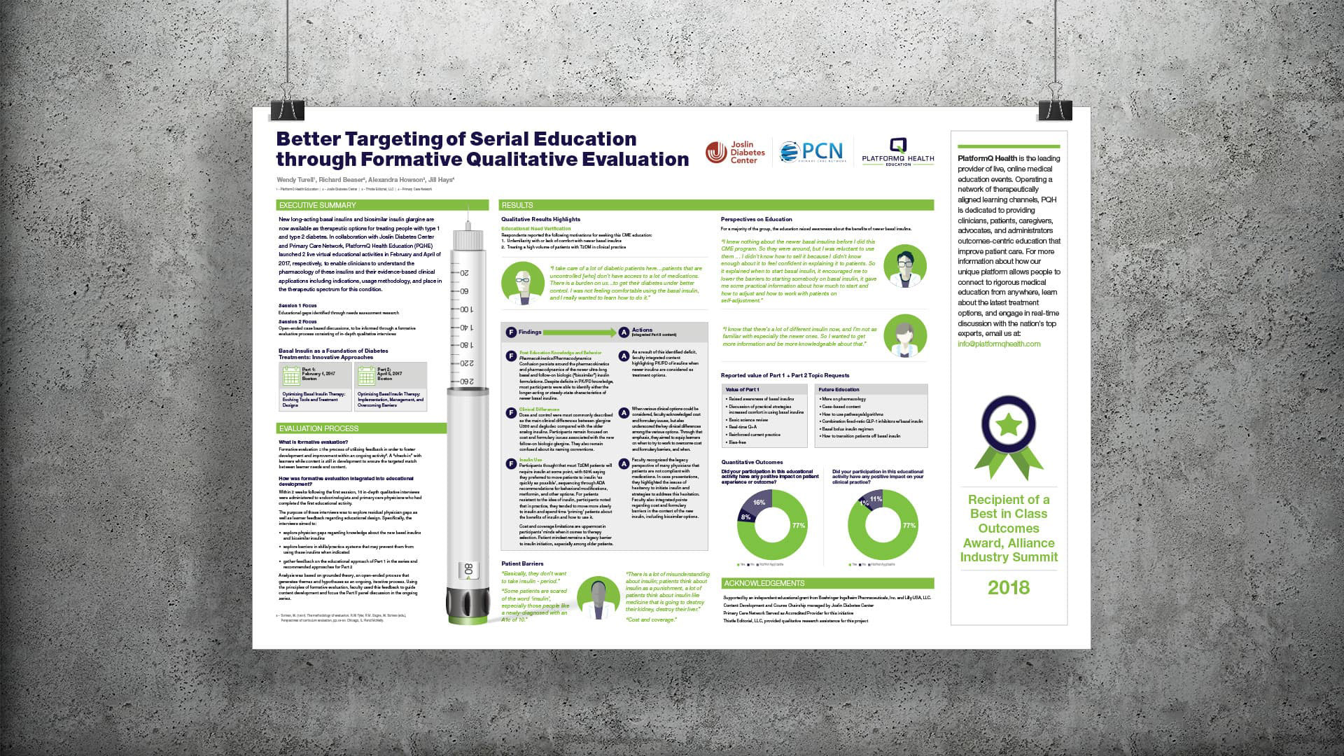 platformq health hanging health care outcomes poster