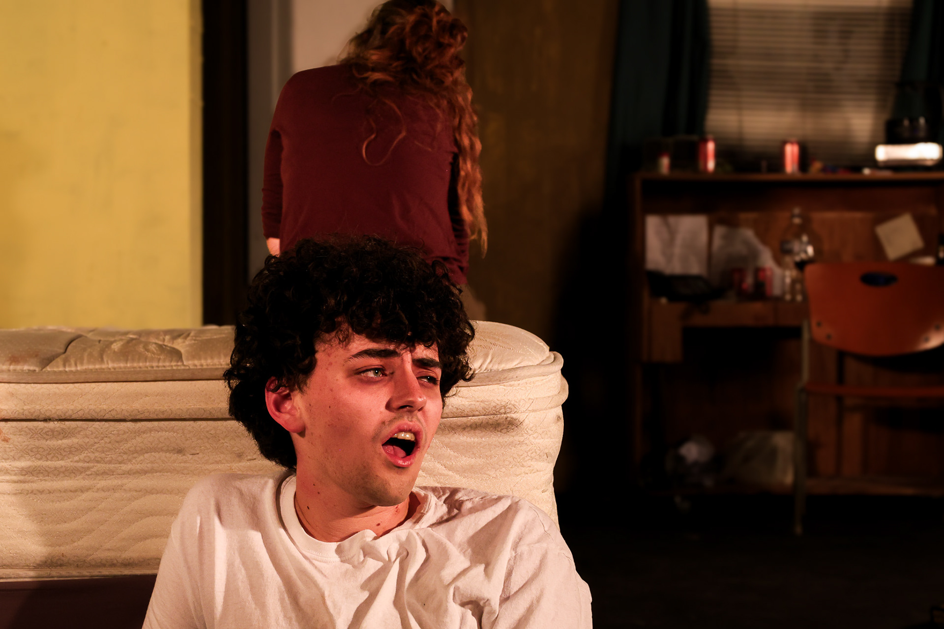 Bug by Tracy Letts. Directed by Sarah Luczak. Produced by Melancholy Players Theatre Company. Performed on November  21st, 22nd, and 23rd of 2024 at Sarah Lawrence College.