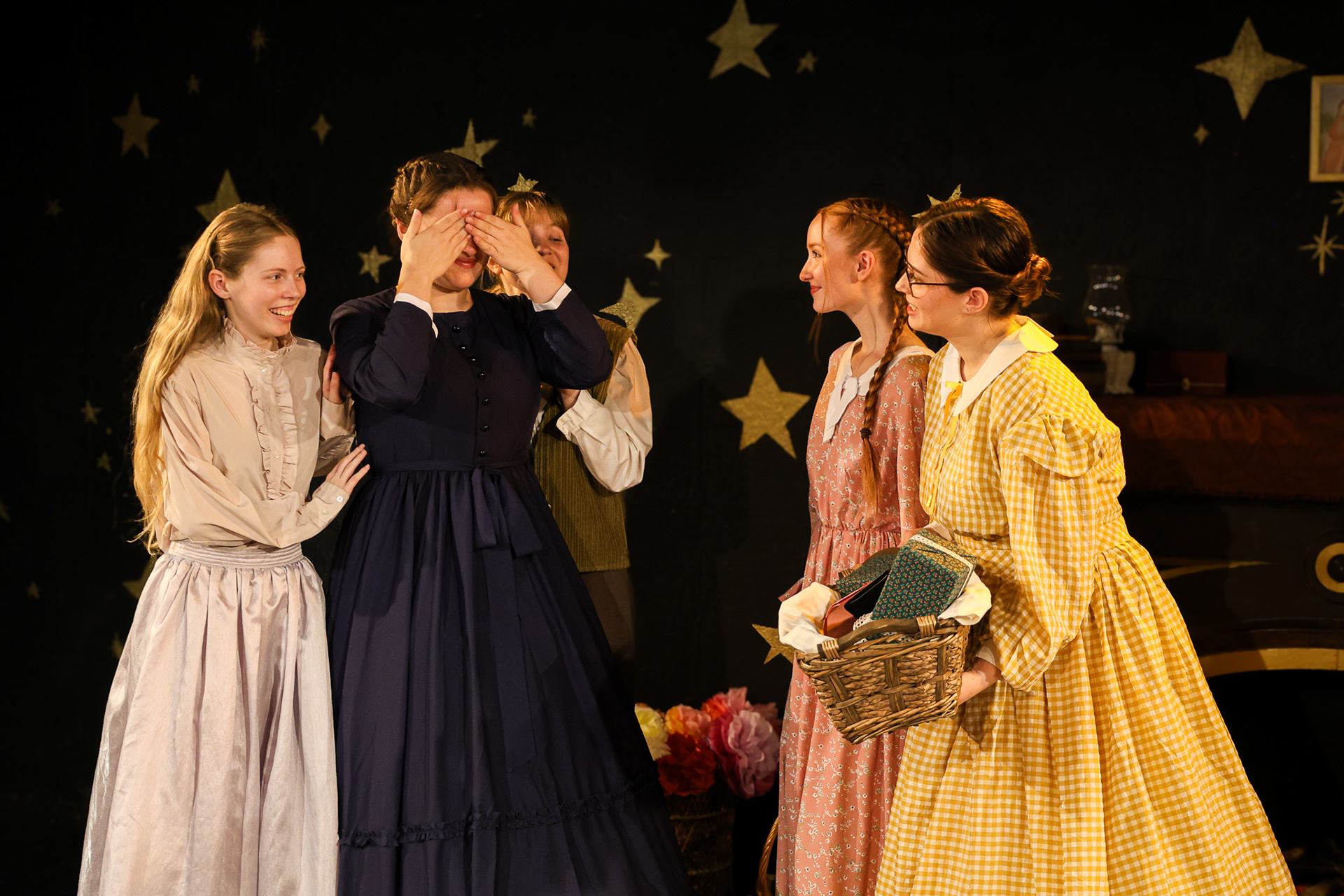 Little Women by Kate Hamill. (Adapted from the novel by Luisa May Alcott) Directed by Oona Hutchman. Produced by Downstage Theatre Company. Performed on December 5th, 6th, and 7th of 2024 at Sarah Lawrence College.