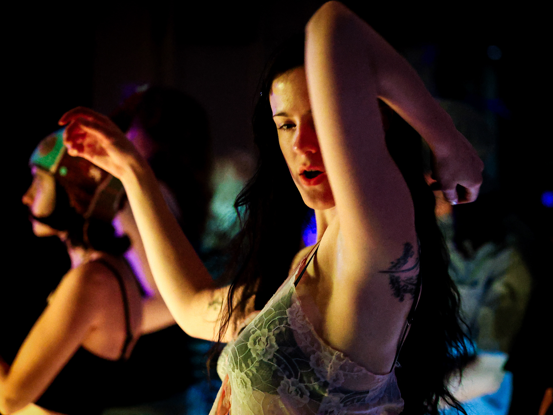 Bog Body Dance Party. An experimental puppet show rave by Maura Pelczynski.  Performed on April  24th of 2025 at Sarah Lawrence College.