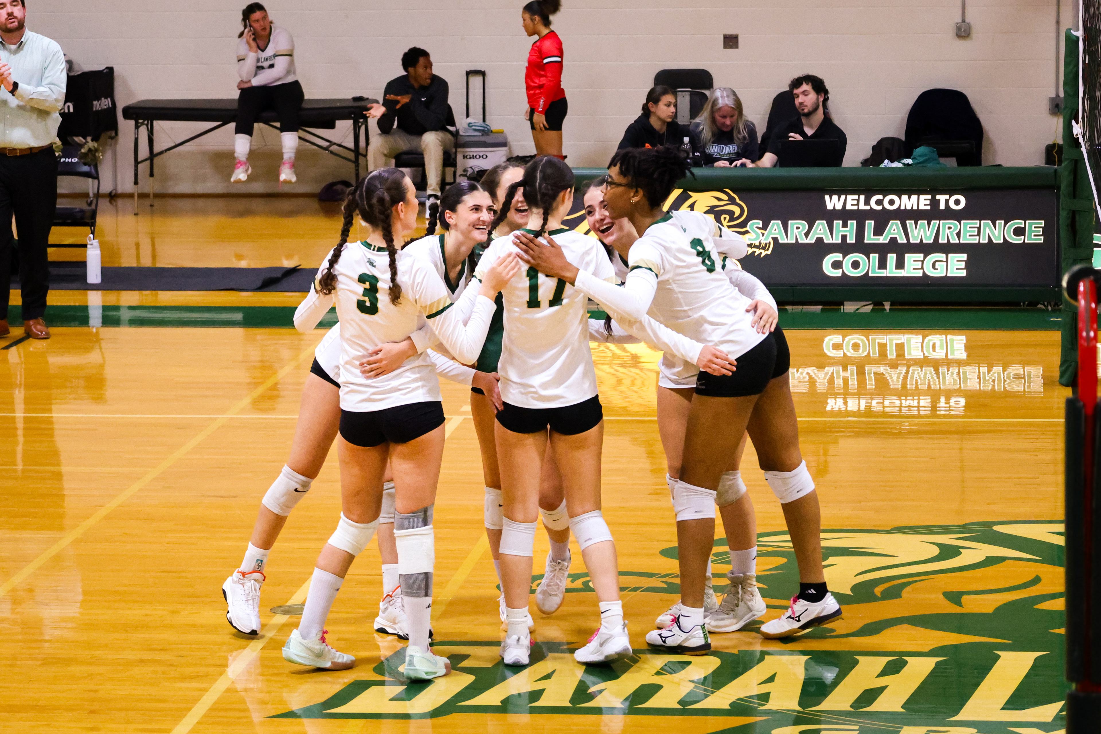 Sarah Lawrence College Women's Volleyball Senior Day against York College. Thursday, November 7th, 2024. Bronxville, New York.