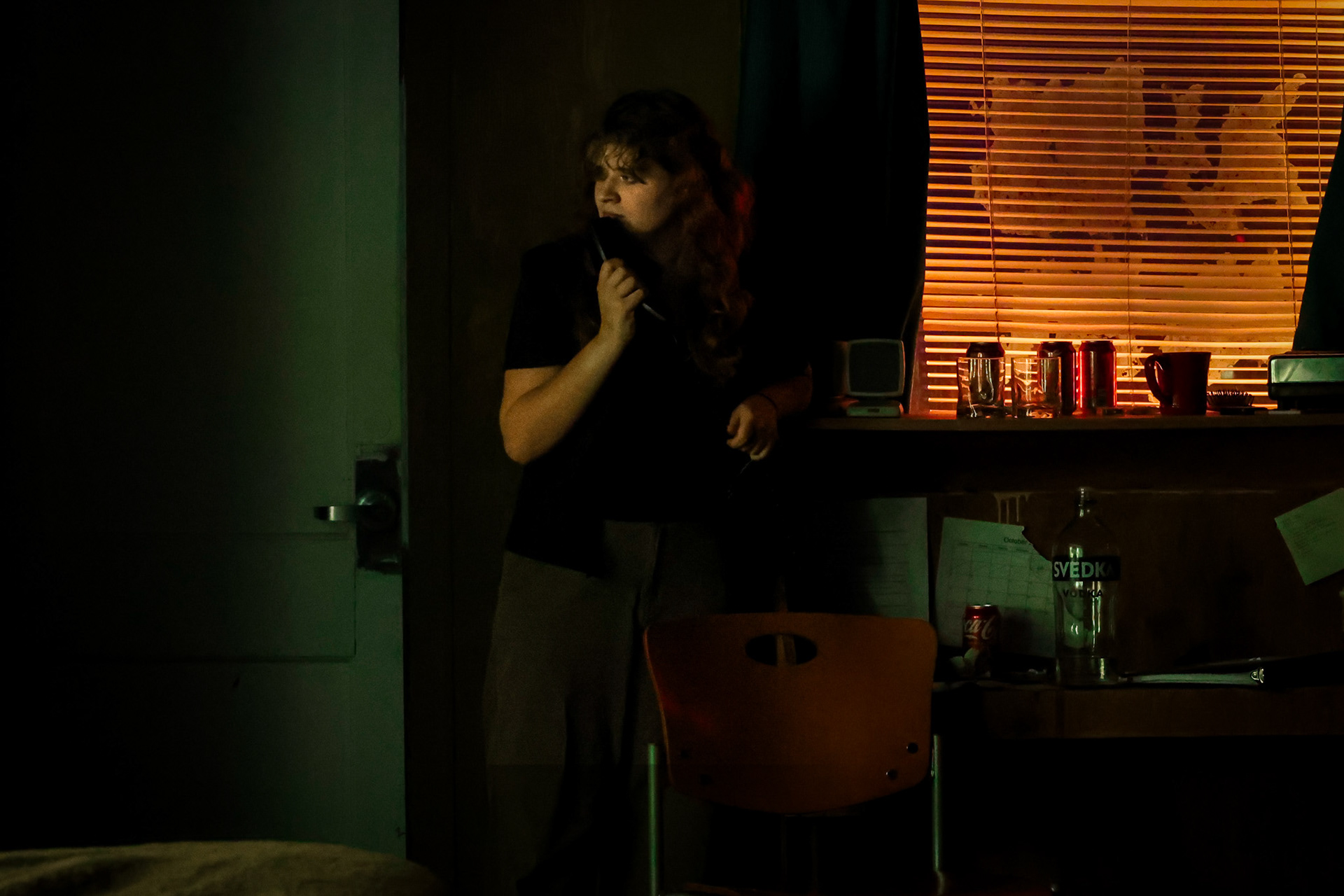 Bug by Tracy Letts. Directed by Sarah Luczak. Produced by Melancholy Players Theatre Company. Performed on November  21st, 22nd, and 23rd of 2024 at Sarah Lawrence College.