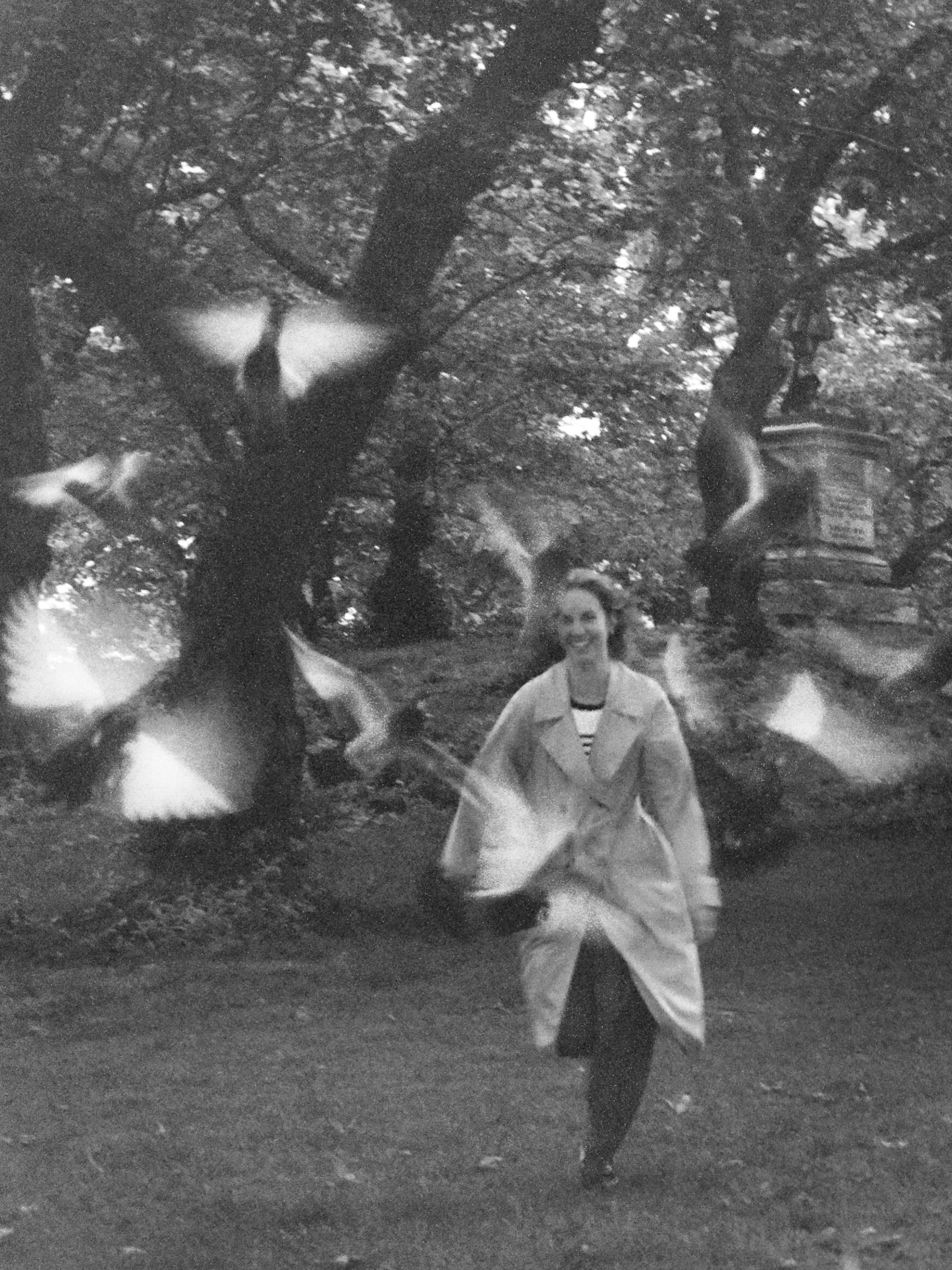 A woman is like a bird. Central Park, Manhattan, New York. May 2025.