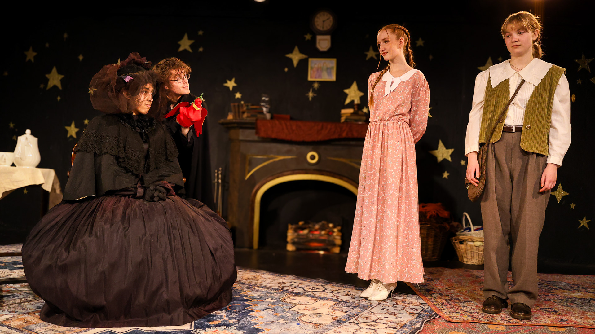 Little Women by Kate Hamill. (Adapted from the novel by Luisa May Alcott) Directed by Oona Hutchman. Produced by Downstage Theatre Company. Performed on December 5th, 6th, and 7th of 2024 at Sarah Lawrence College.