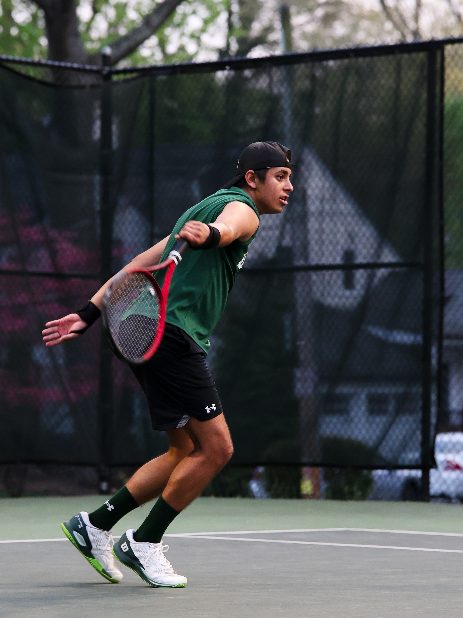 Sarah Lawrence College's Tennis Senior Night against St. Joseph's Long Island. Thursday, April 24th, 2025. Bronxville, New York.