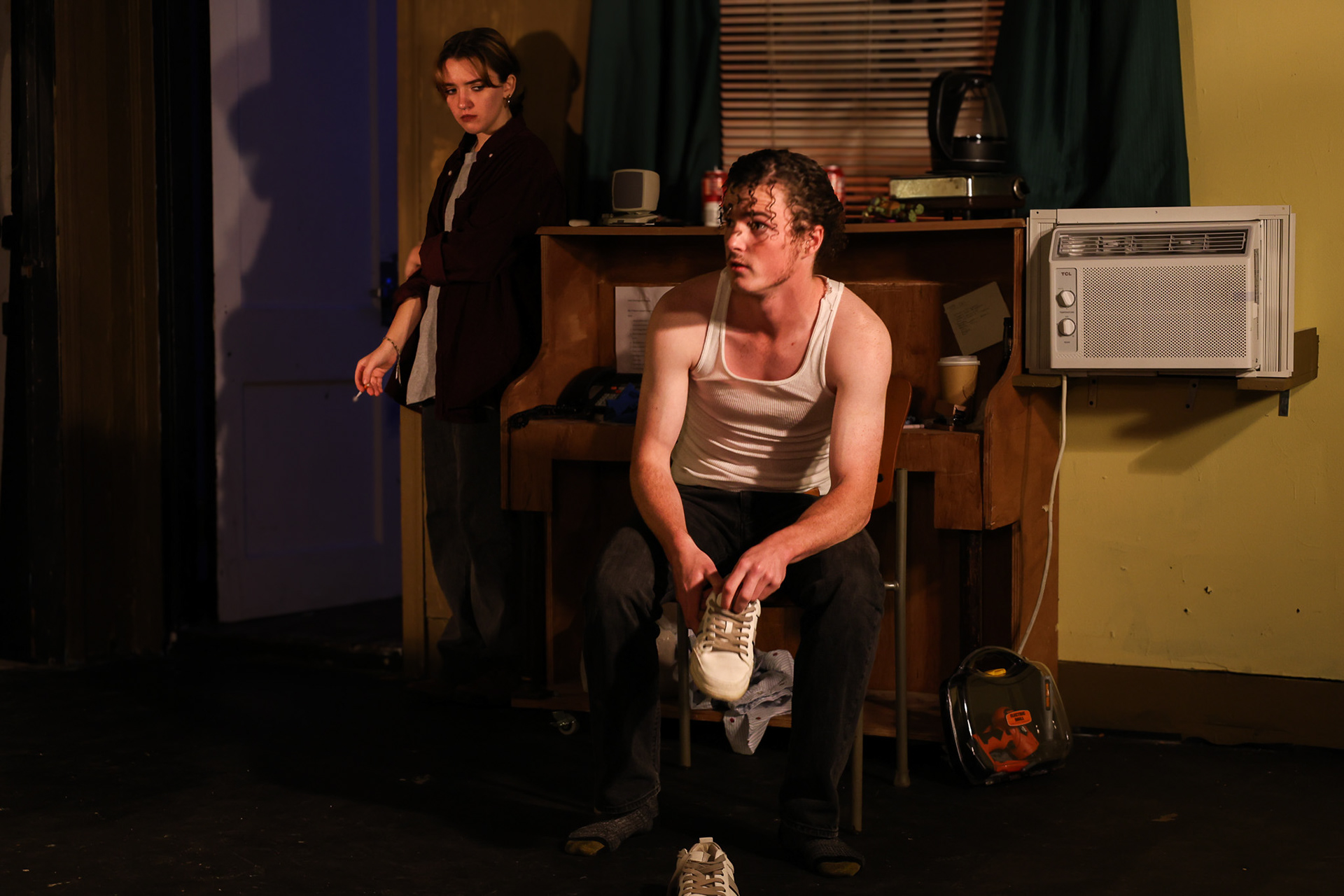 Bug by Tracy Letts. Directed by Sarah Luczak. Produced by Melancholy Players Theatre Company. Performed on November  21st, 22nd, and 23rd of 2024 at Sarah Lawrence College.