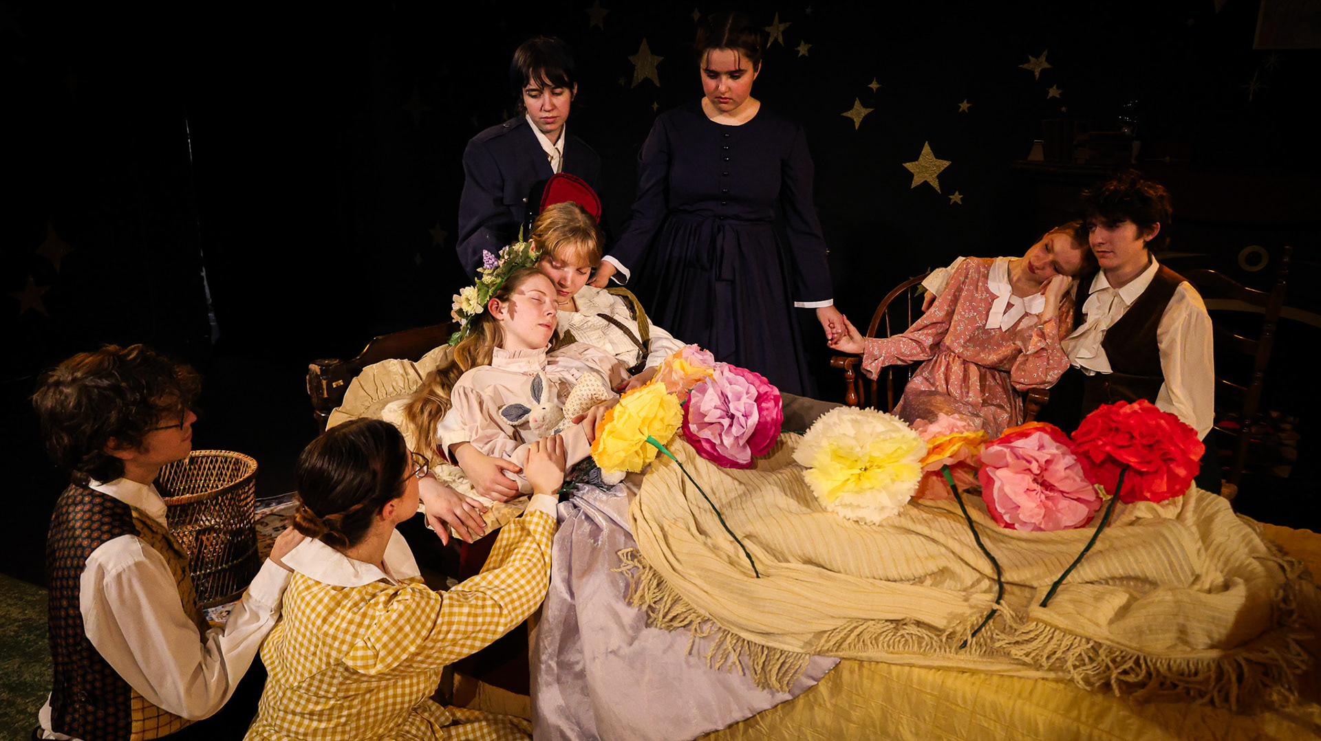 Little Women by Kate Hamill. (Adapted from the novel by Luisa May Alcott) Directed by Oona Hutchman. Produced by Downstage Theatre Company. Performed on December 5th, 6th, and 7th of 2024 at Sarah Lawrence College.