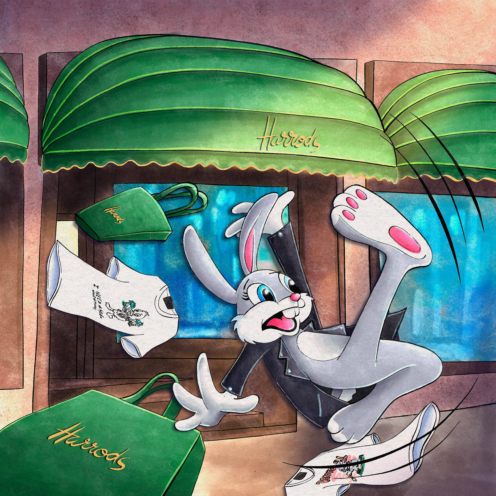 DOMREBEL HARRODS Promotional Illustration