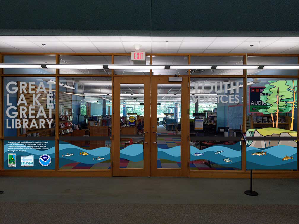Zion-Benton Public Library interior window design