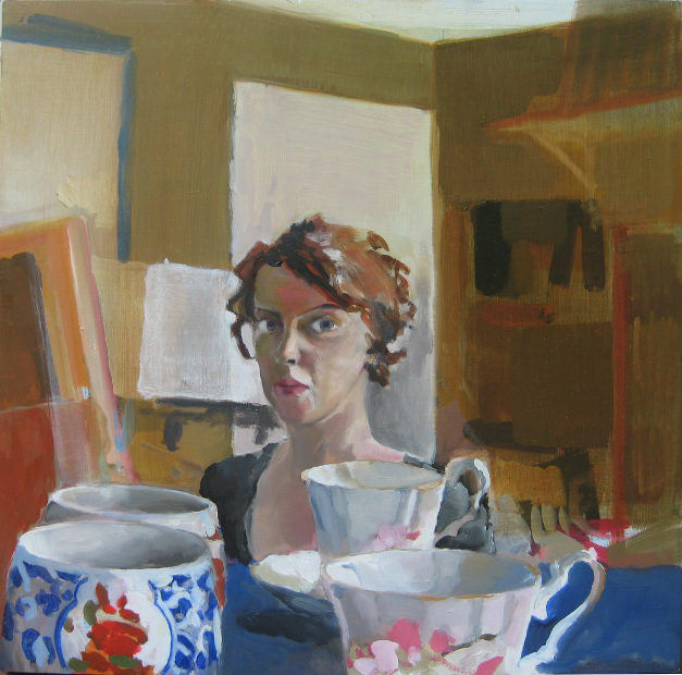 Self Portrait // Oil on Wood // 16" x 16" // 2008