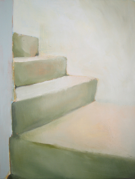 Staircase No. 1 // Oil on Chalk Gesso // 9" x 12" // 2007
